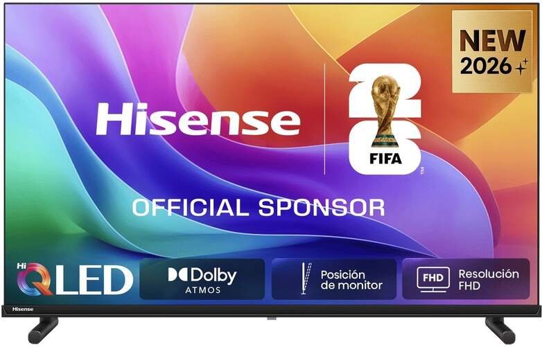 TV Hisense 32" QLED 32A5S - Full HD, Smart TV HomeOS U9, Dolby Atmos 14W, HDR10