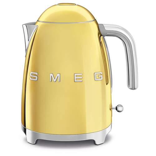 Hervidor Smeg KLF03GOEU Dorado - 2400W, 1.7 Litros, AutoApagado, Filtro Acero Inox, Estilo Retro