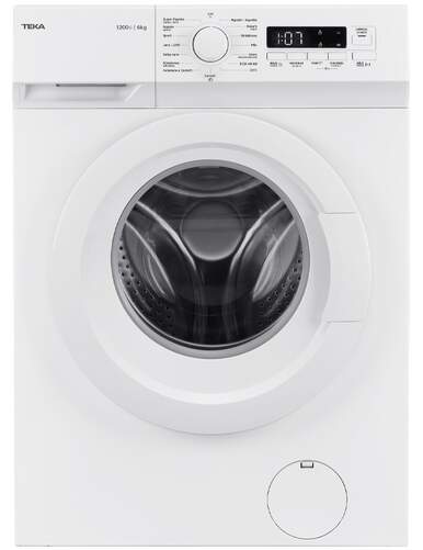 Lavadora Teka WMK10620 113920010 - 6 kg, 1200 rpm, 15 Programas, Blanco