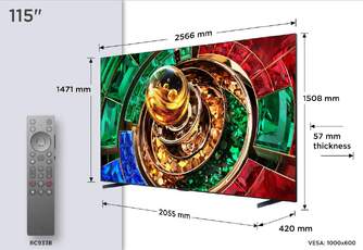 TV TCL 115%%%quot; 115RM9L UHD RGBMINILED GOOGLETV 144HZ