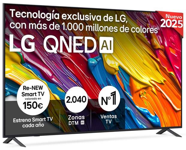 TV LG 86" QNED 86QNED82A6B - 4K Ultra HD, Alfa7, Web OS 25, 20 W RMS, HDR10