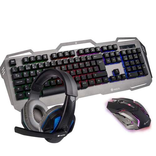 Pack teclado + ratón + auriculares Gaming NGS GBX-1500