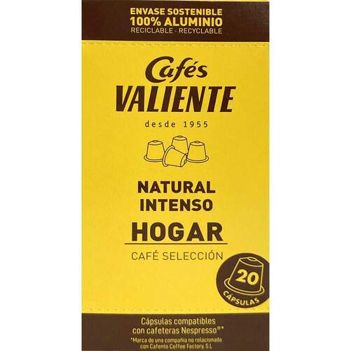Estuche Café Valiente Intenso Natural - 20 cápsulas