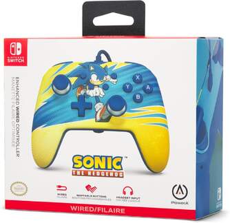 MANDO NINTENDO SWITCH POWERA CON CABLE SONIC BOOST