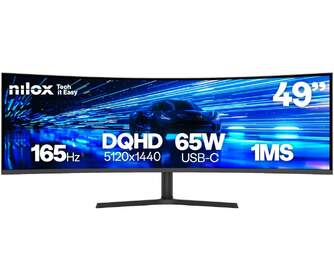 MONITOR NILOX 49%%%quot; DUAL DQHD CURVO 165HZ