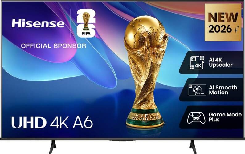 TV Hisense 43" QLED 43A6S - 4K Ultra HD, Smart TV con VIDAA, Dolby Vision iQ, DTS:X 20 W, HDR10+