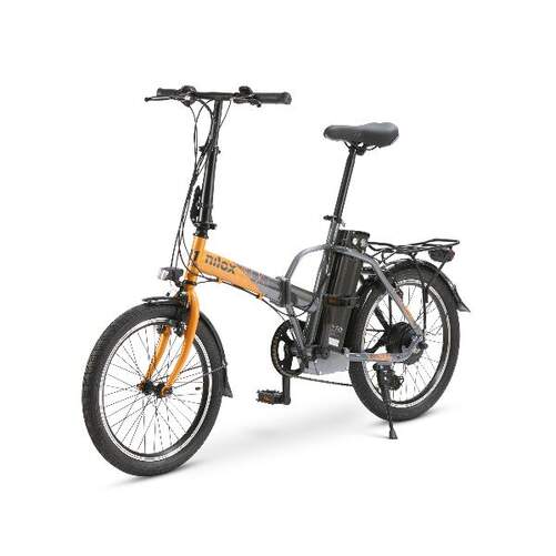 Bicicleta Eléctrica Nilox J1 Pro - Motor 250 W, 36V 8Ah, 40 km autonomía, plegable, ruedas 20"
