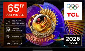 TV TCL 65%%%quot; 65C7L UHD SQDMINILED GOOGLETV 144HZ B%%%amp;O