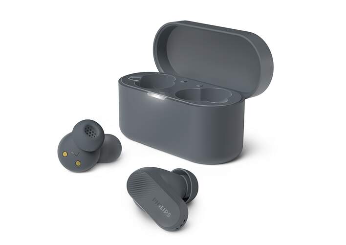 Auriculares Philips TAT3509GY Gris - Bater&iacute;a hasta 24h, Micros, IPX4, Bluetooth 5.3