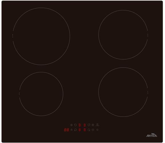 Placa de inducci&oacute;n Artica AEI6024 - 4 Zonas, 8100 W, Booster, 59 cm