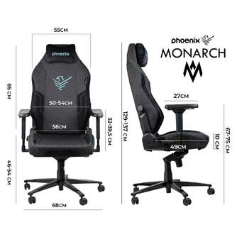SILLA GAMING PHOENIX MONARCH TELA TALLA R