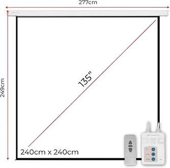 PANTALLA PROYECTOR PHOENIX ELEC240 135%%%quot; MOTORIZADA