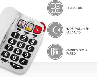 TELEFONO GONDOLA SPC 3295B COMPATIBLE AUDIFONOS