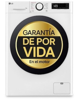 Lavadora LG F4WR6013A0W - 13 kg, 1400 rpm, TurboWash, Clase A-20%, 10 programas, 72 dB