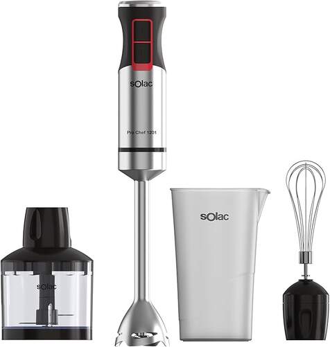 Batidora Solac BA5616 Pro Chef 1201 - 1200 W, Inox, Negro
