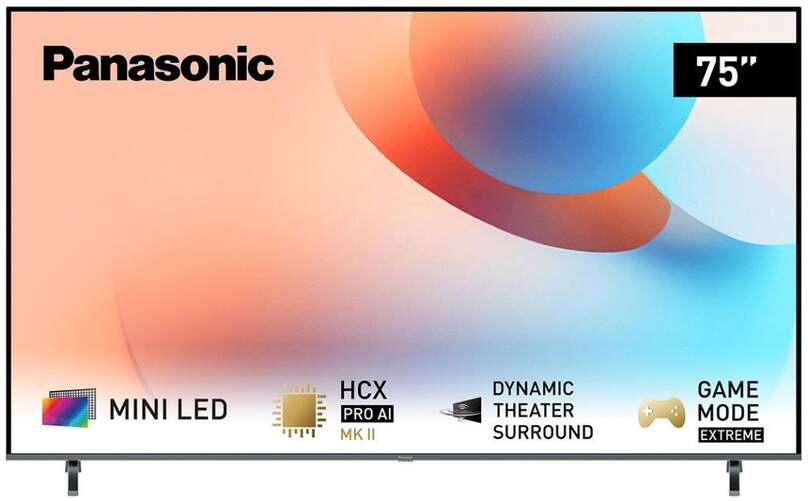 TV Panasonic 75" MiniLED TV-75W95AEG - 4K Ultra HD, Fire TV, Dolby Atmos 50W, HDR10+ Adaptive