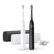 Cepillo Dental Philips HX7109/01 Duo Serie 5300 - 2 Velocidades, Temporizador, Blanco y Negro