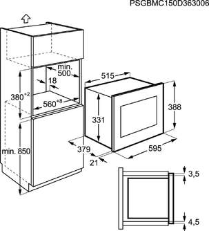MICR. AEG MSB2547DM INTEGRABLE 900W GRILL 25L DSP