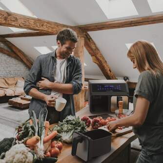 FREIDORA AIRE U.BLUE 6008DB DOBLE DIG 2X4=8LTS