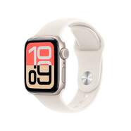 Apple Watch SE 3 Starlight - 1,57" OLED, GPS+Cellular, Bluetooth 5.3, 18 h aut., correa goma S/M