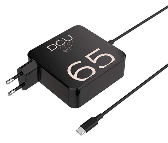Cargador DCU USB-C - 65 W, cable 1,8 m