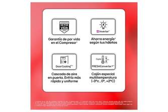 FRICOM. LG GBBS726CPY 203x60 375L INOX METALFRESH