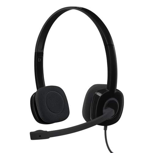 Auriculares Logitech H151 Stereo Headset - 3.5mm, Micrófono, Controles en cable