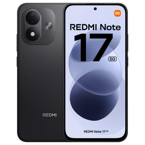 Xiaomi Redmi Note 17 5G 6/256 GB Negro - 6,99", Snapdragon 6s Gen2, C&aacute;mara doble 50MP, 7500mAh