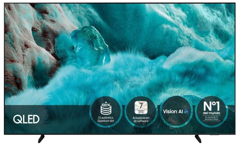 TV Samsung 98" QLED TQ98Q7F - 4K Ultra HD, Smart TV Tizen, Procesador Q4 AI, Altavoces 20 W, HDR10+