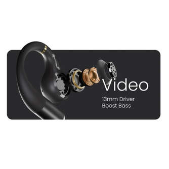 AURICULARES HIFUTURE VIBEMATE OPEN EAR BLACK