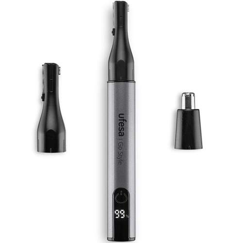 Cortapelo Ufesa Go Style - Para Nariz, Autonom&iacute;a 45 min, Negro, Inox