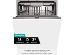 Lavavajillas Integrable Hisense HV16D5 - 3ª Bandeja, 16 Servicios, 6 Programas, 44 dB