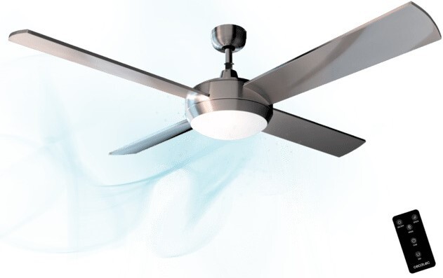 Ventilador Techo Cecotec EnergySilence Aero 570 - 60W, 132cm, Mando, Temporizador, LED, 4 Aspas