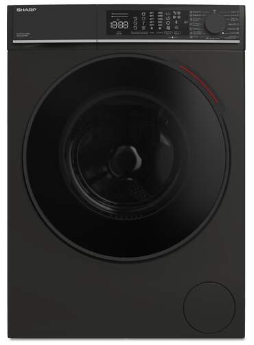 Lavadora Sharp ESNFL814CMNAES - 8 Kg, Clase A, 1400 rpm, Negro Mate
