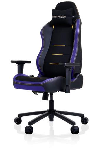 Silla Gaming Vertagear SL3800 Hygennx Negra y morada - Reposabrazos 3D, tela transpirable