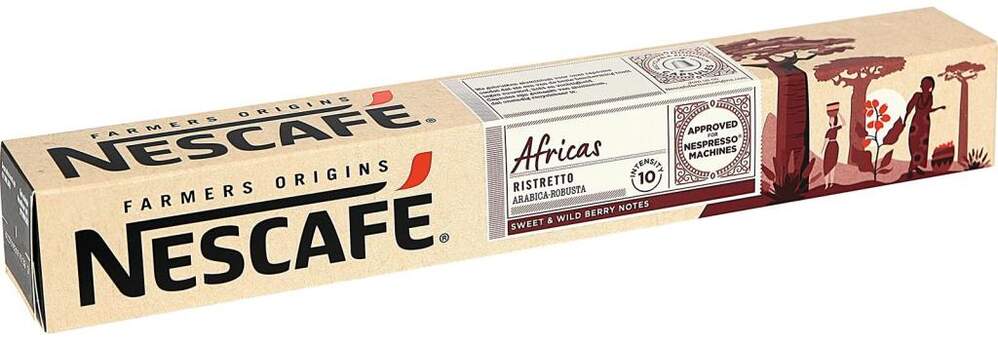 Cápsulas Nescafé Nespresso Africas - Ristretto, 10 cápsulas