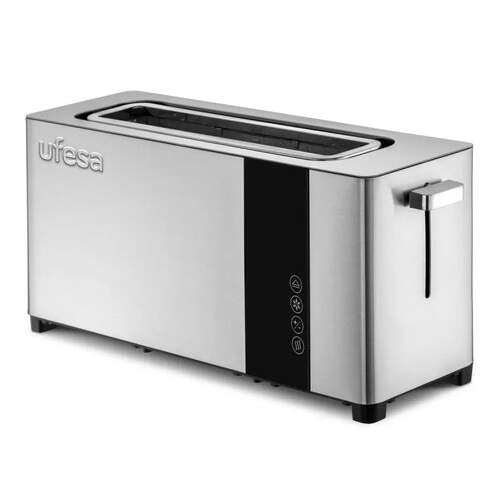 Tostador Ufesa Plus Delux - 1 Ranura larga, Pantalla Digital LCD, 7 Intensidades, Inox