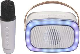 Altavoz Denver DTM-610 - Bluetooth, 3 h autonom&iacute;a, 10 W, con micr&oacute;fono, Blanco con luces