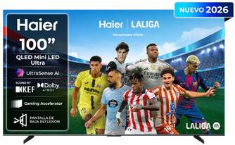 TV HAIER 100%%%quot; H100S90FUX UHD MINILED GOOGLETV 144H