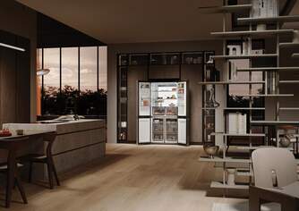 FRI. HAIER HCR79F19CNMD 191x91 4P NF DARK INOX DSP