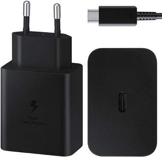 CARGADOR SAMSUNG 1XUSB C DE 45W CABLE USB C NEGRO