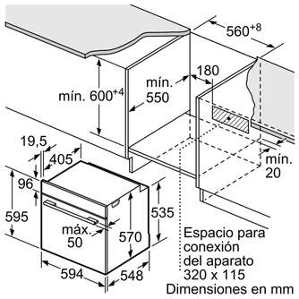BALAY, 3HB5358N0, Horno 60 cm., Cristal Negro Electrodomésticos Web