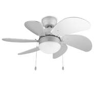 Ventilador de Techo Tristar VE5810 - 76CM, con cadena, 55 W, con l&aacute;mpara, con cadena, blanco
