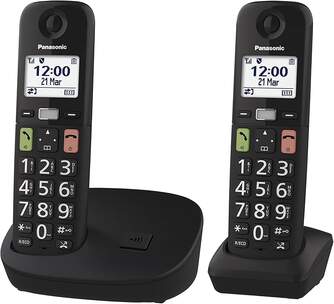 TELEFONO DECT PANASONIC KX-TGU112EXB DUO NEGRO