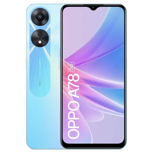 Oppo A78 5G 8/128GB Azul - 6.56" HD+ 90Hz, MediaTek Dimensity 700, 50+2/8MPx, 5000mAh 33W