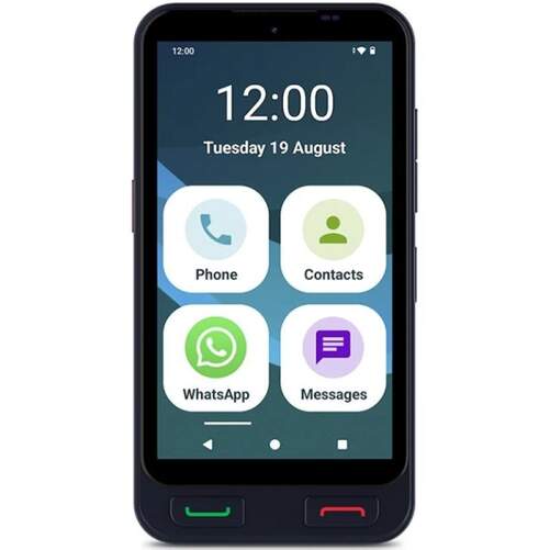 Smartphone SPC Zeus 2 4/64 GB Azul - 5", Modo Facil iconos grandes, compatible audífonos, 2300 mAh