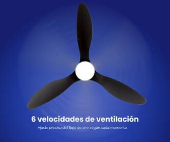 VENTILADOR TECHO ARTICA AVTECH18N NGR 18W 132 CM