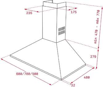 CAMP. TEKA DBP70PRO INOX 60519 70cm 613m3/h