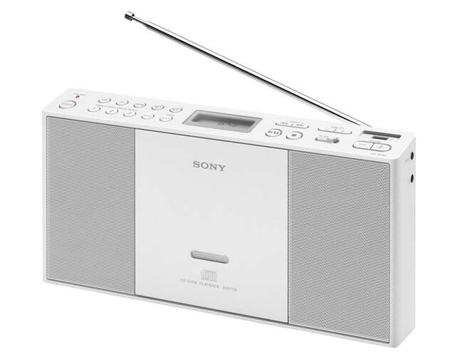 Radio CD boombox Sony ZS PE60 - USB, Lector CD, Radio FM, Blanco