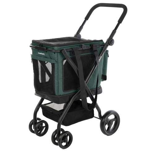 Carro-Compra Carlett Cube P Pine Mascotas - Hasta 25 kg, Verde